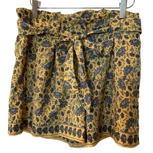 MAX STUDIO Women’s Floral Tie Front Elastic Waist Shorts Small